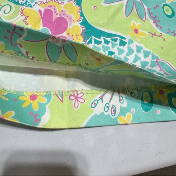 Lilly Pulitzer Peacock 🦚 Cotton Wide Leg Pant. Size 6 - Picture 9 of 11